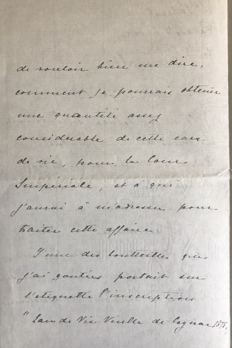 Lettres du Comte de Benckendorff Maréchal de la Cour de S.M. l’Empereur de Russie, Saint Petersbourg, Palais d'Hiver 1899